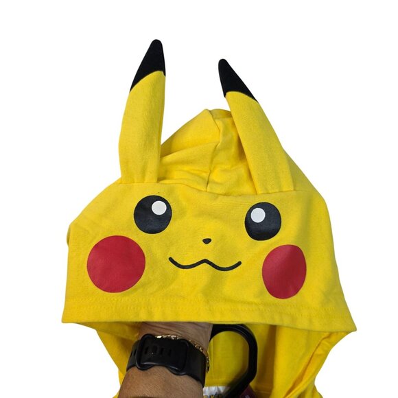 Pokemon Pikachu Yellow Hoodie Jacket S 6/7 Kids Cotton Blend - Picture 2 of 6